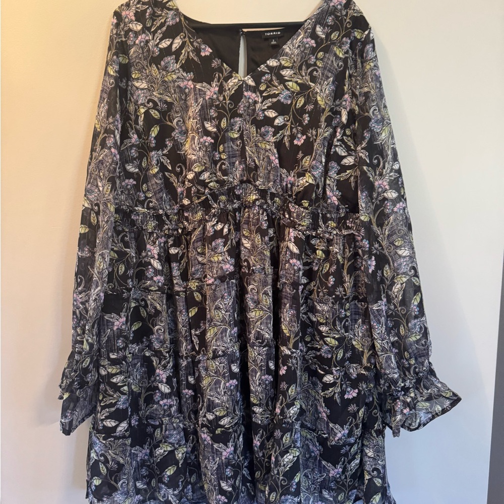 Torrid Black and White Patterned Dress